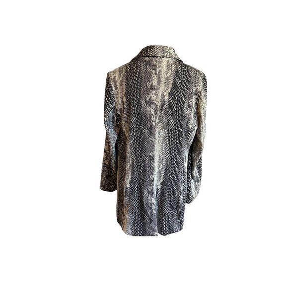 Chicos Snake Print Blazer Jacket With Button Closure Lined Size 1Office Career - Picture 2 of 9